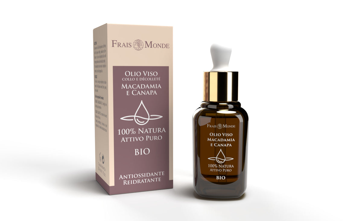 Olio viso e decoltè Macadamia e Canapa - Frais Monde