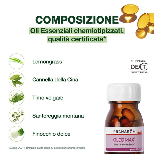 Oleomax - Benessere vie urinarie - Pranarom